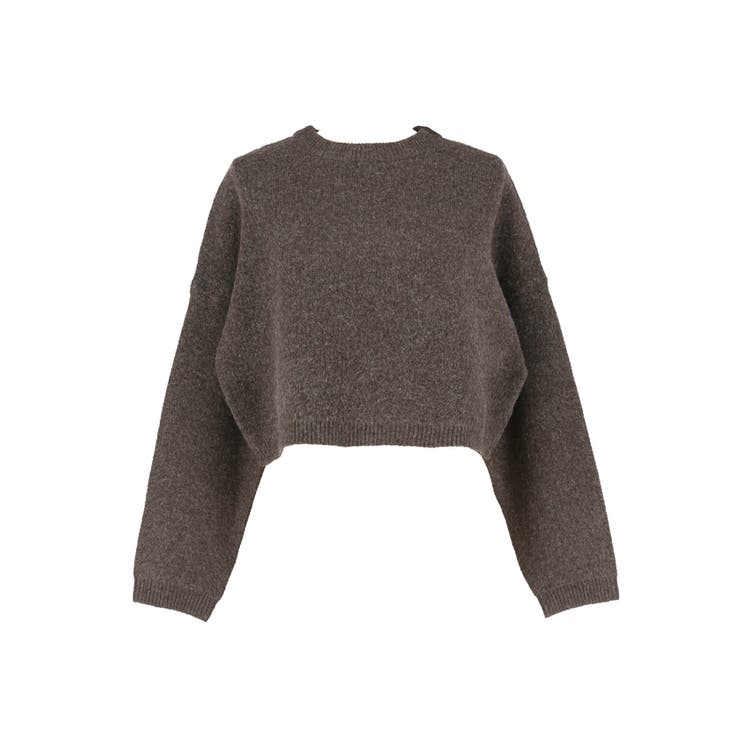 縮絨ニットクロップド丈トップス | coca | 詳細画像4 