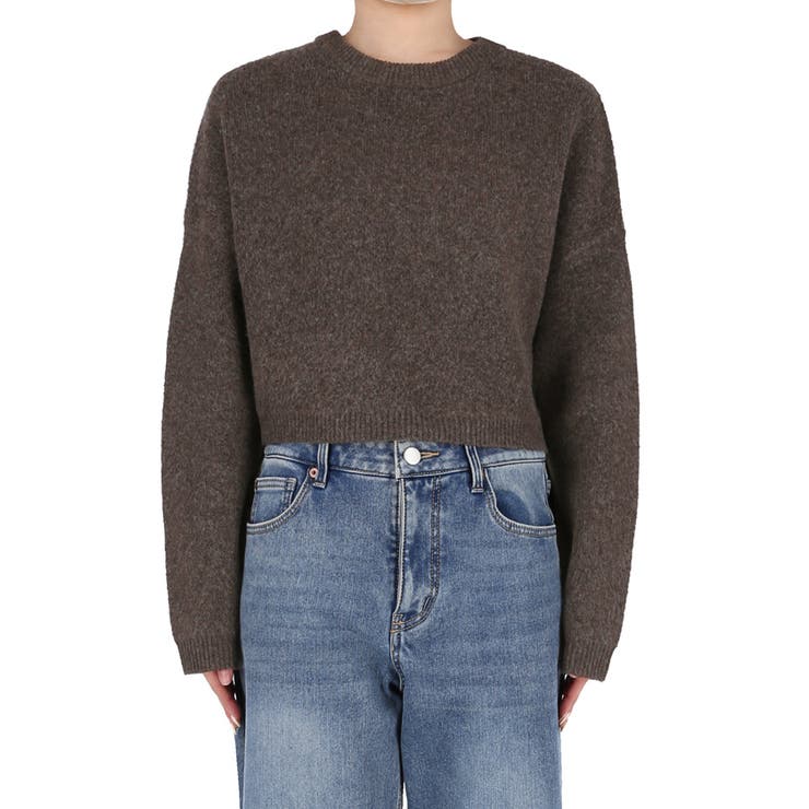 縮絨ニットクロップド丈トップス | coca | 詳細画像5 