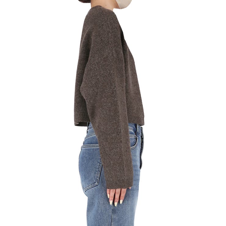 縮絨ニットクロップド丈トップス | coca | 詳細画像6 