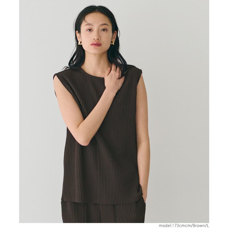 ジョーゼットプリーツノースリーブトップス レディース | coca | 詳細画像15 