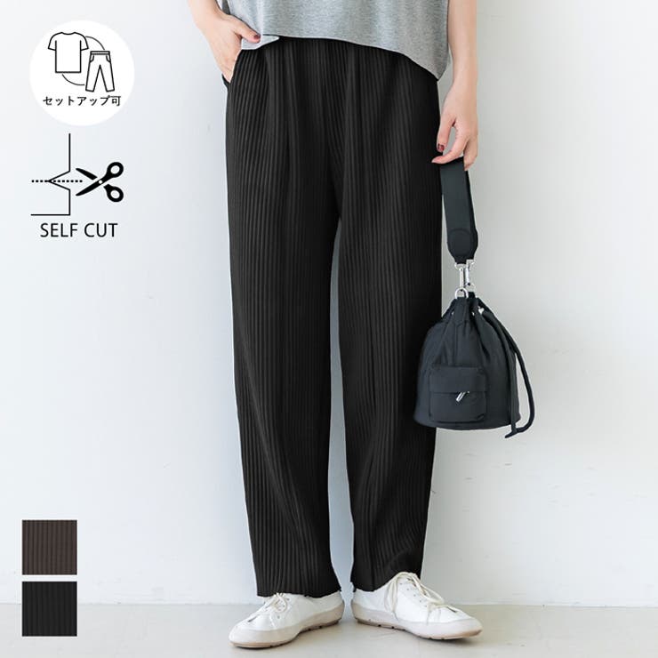 ジョーゼットプリーツテーパードパンツ レディース | coca | 詳細画像1 