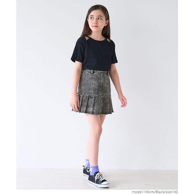 デニムタックスカート キッズ | coca | 詳細画像15 