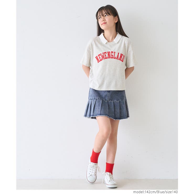 デニムタックスカート キッズ | coca | 詳細画像9 