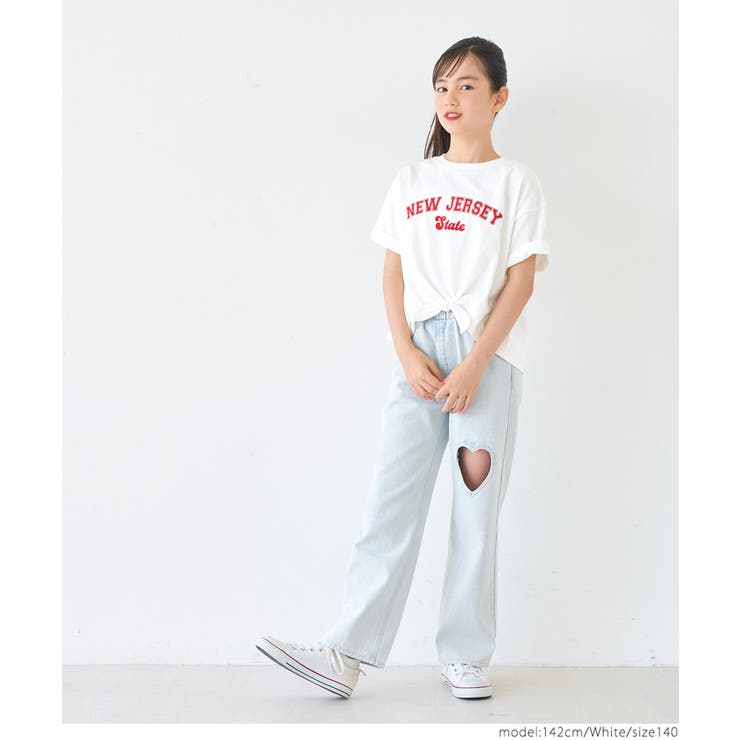 裾リボン結びビックTシャツ キッズ | coca | 詳細画像2 