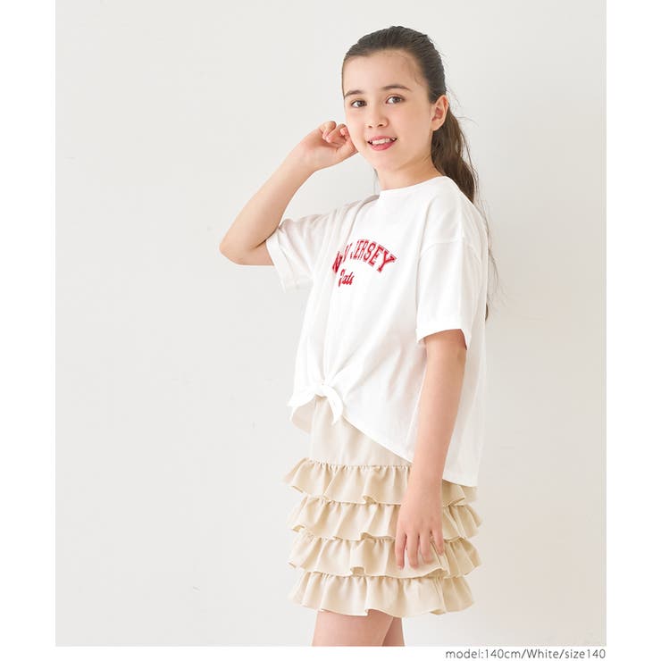 裾リボン結びビックTシャツ キッズ | coca | 詳細画像6 