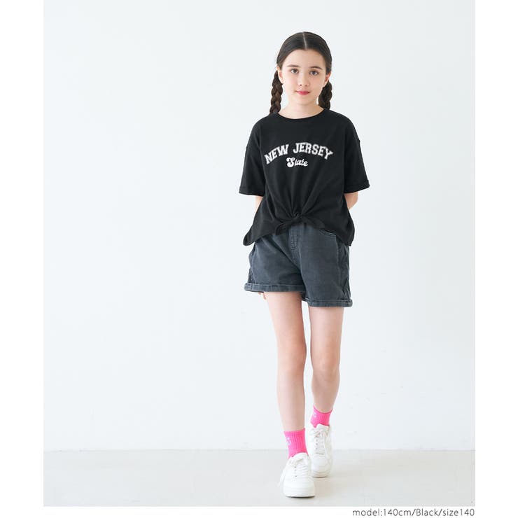 裾リボン結びビックTシャツ キッズ | coca | 詳細画像10 