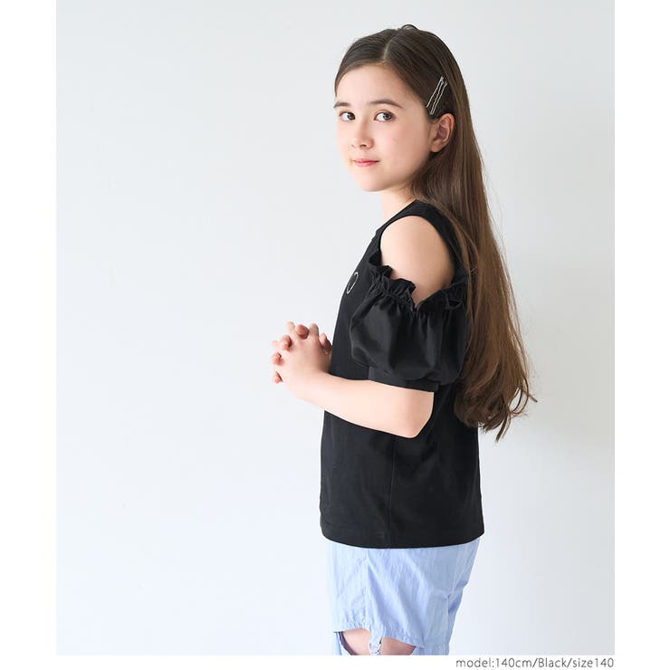 ［Black］ | 肩あきTシャツ キッズ | coca