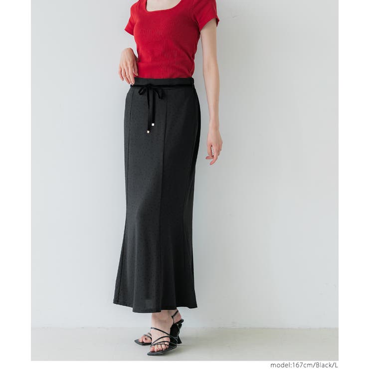 ドット柄マーメイドスカート | coca | 詳細画像12 