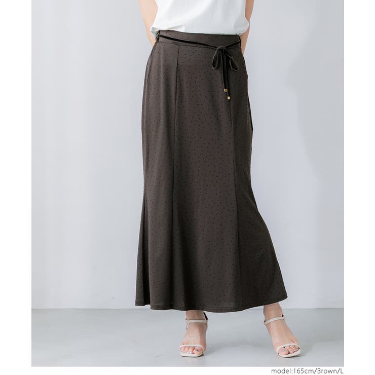 ドット柄マーメイドスカート | coca | 詳細画像18 