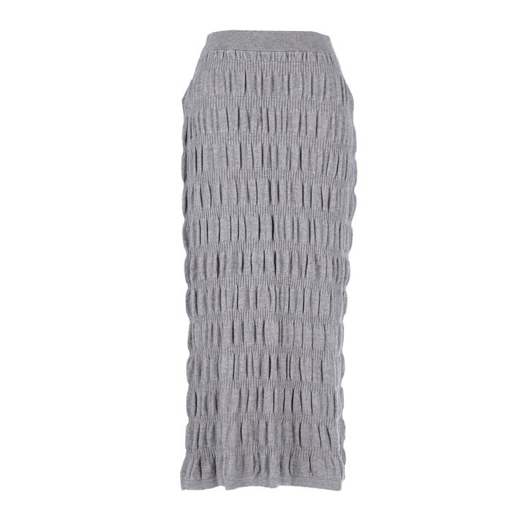 美シルエットを叶える、シャーリングニットスカート | coca | 詳細画像2 