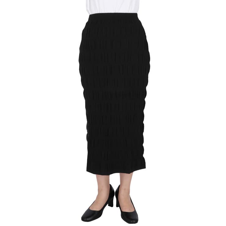 美シルエットを叶える、シャーリングニットスカート | coca | 詳細画像4 