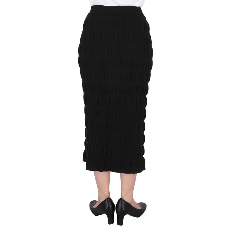 美シルエットを叶える、シャーリングニットスカート | coca | 詳細画像6 