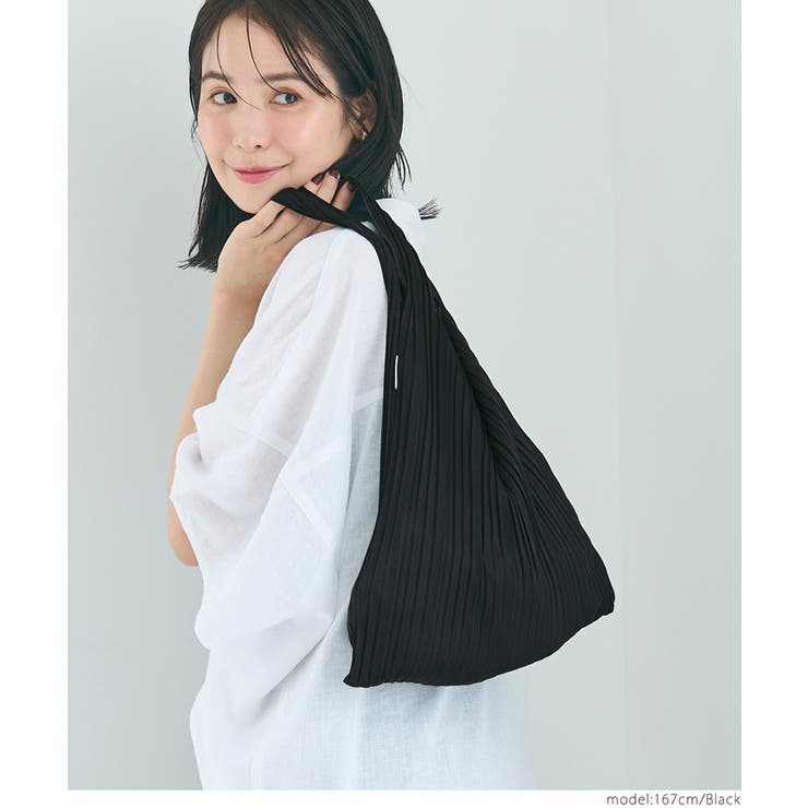 ［Black］ | 【軽量・収納力抜群◎】プリーツミニバッグ | coca