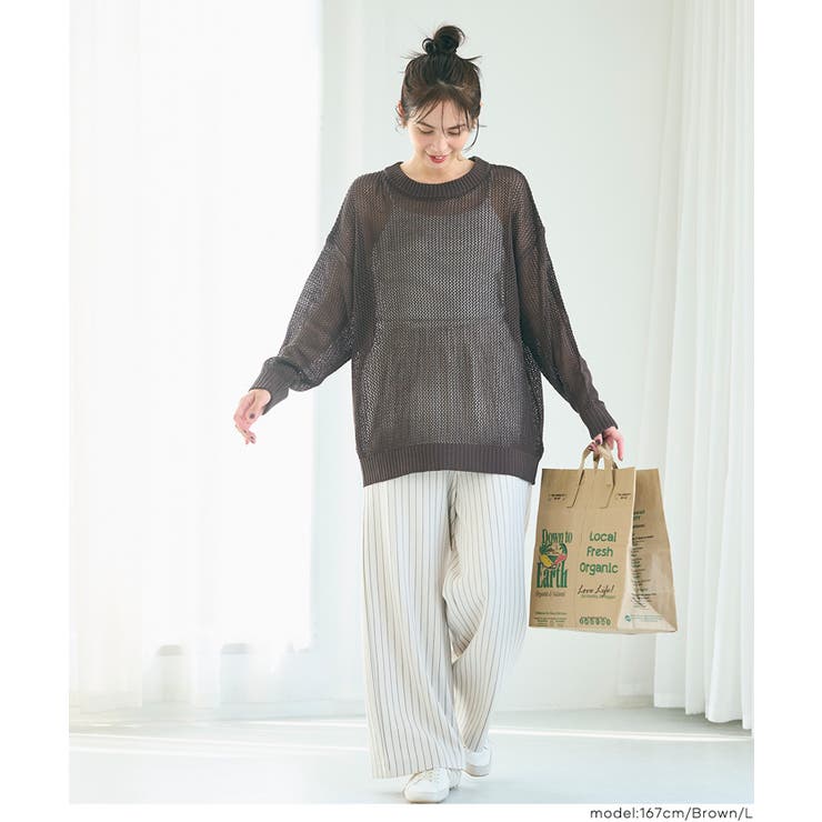 メッシュニットプルオーバー | coca | 詳細画像12