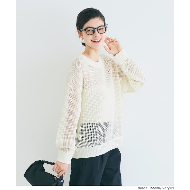 メッシュニットプルオーバー | coca | 詳細画像9