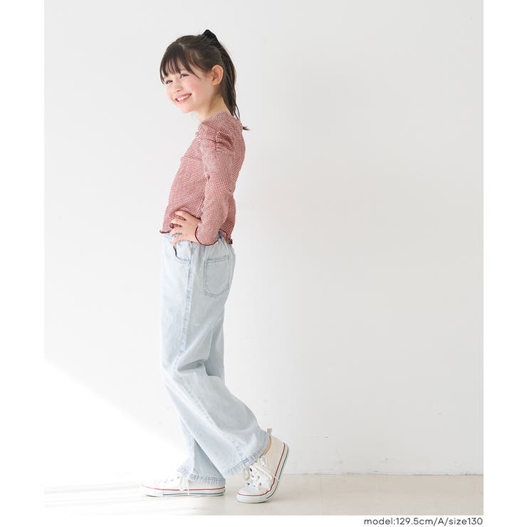 親子お揃いクレープシャーリングパフスリーブトップス キッズ | coca | 詳細画像16 