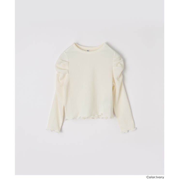 親子お揃いクレープシャーリングパフスリーブトップス キッズ | coca | 詳細画像20 