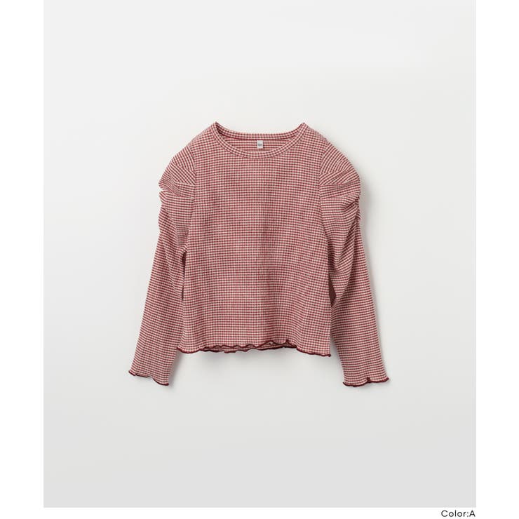 親子お揃いクレープシャーリングパフスリーブトップス キッズ | coca | 詳細画像21 