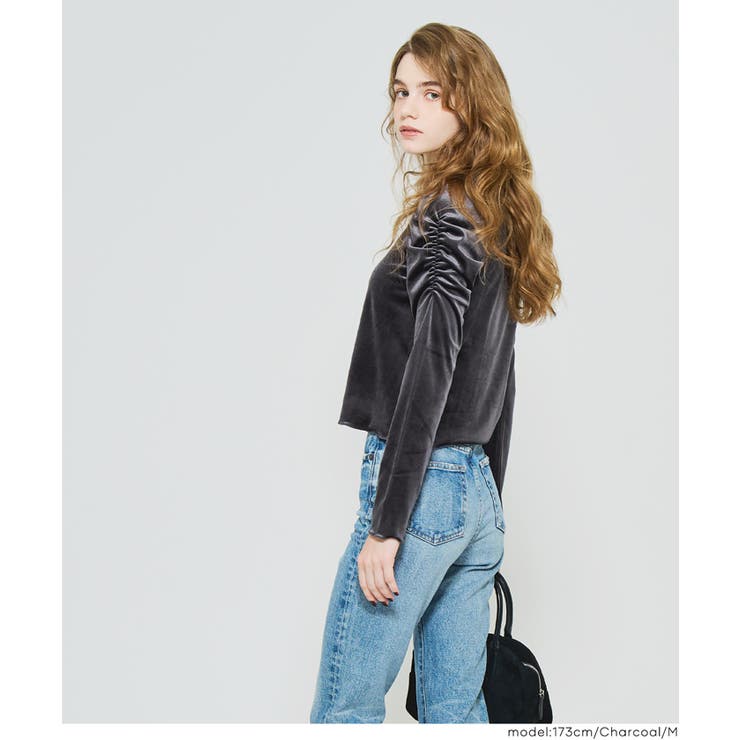 上品な光沢感で魅せる、ベロアシャーリングトップス | coca | 詳細画像12