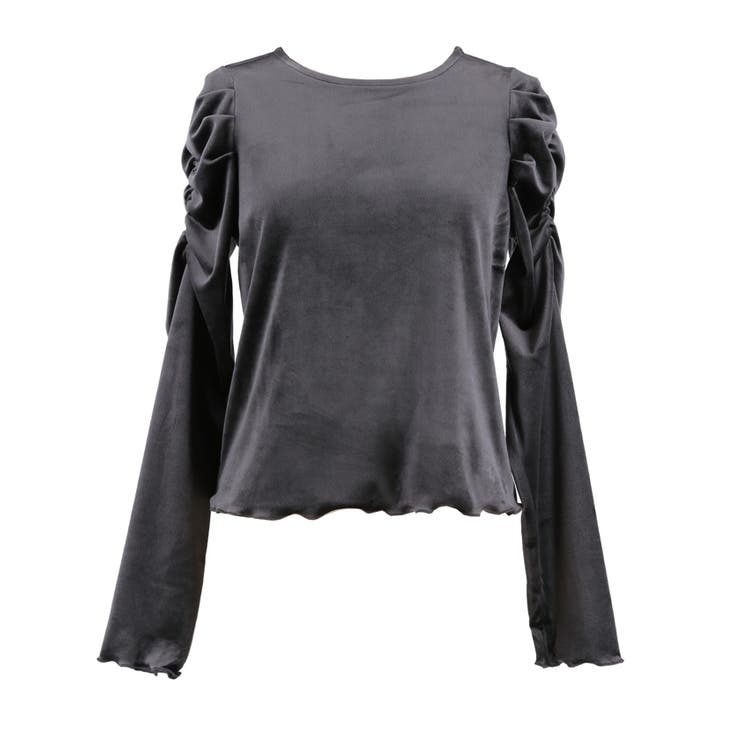 上品な光沢感で魅せる、ベロアシャーリングトップス | coca | 詳細画像3