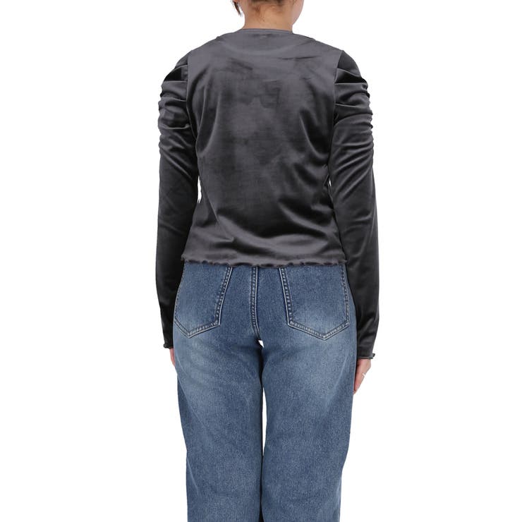 上品な光沢感で魅せる、ベロアシャーリングトップス | coca | 詳細画像6