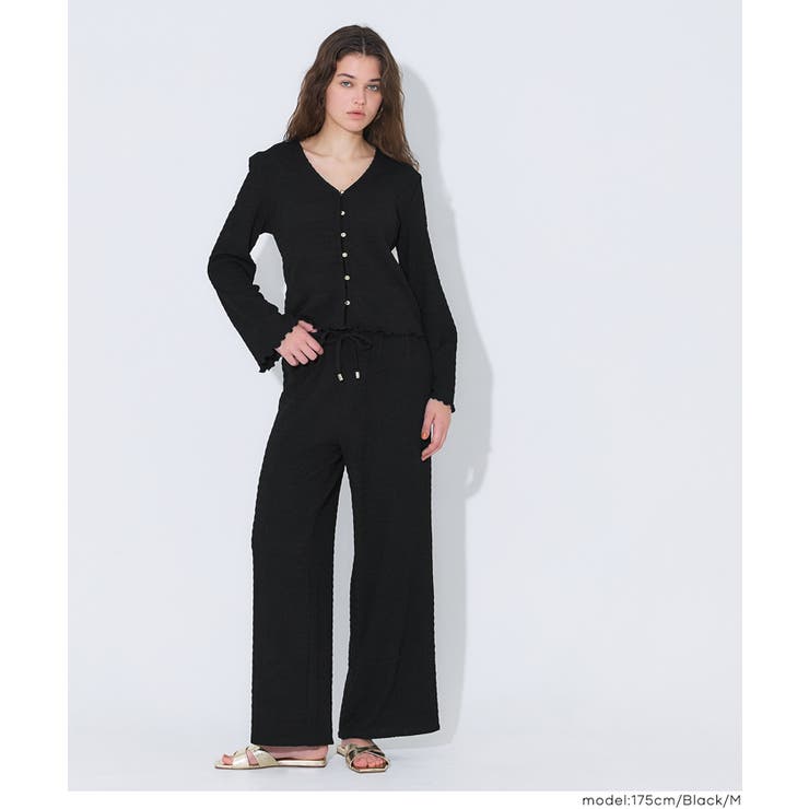 女性らしさを引き立てる、シボシャーリングVネックカーディガン | coca | 詳細画像14 