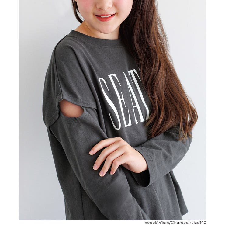 肩あきプリントTシャツ キッズ | coca | 詳細画像6 