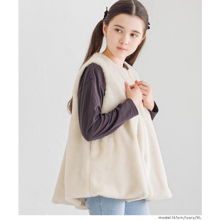 フェイクファージップベスト | coca | 詳細画像3 