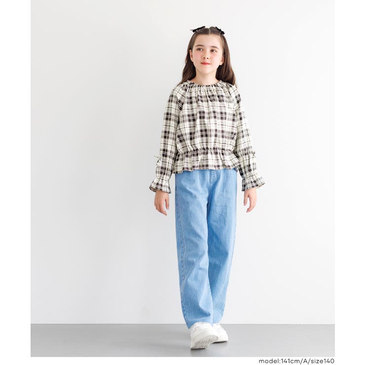 チェックフリルブラウス キッズ | coca | 詳細画像2 