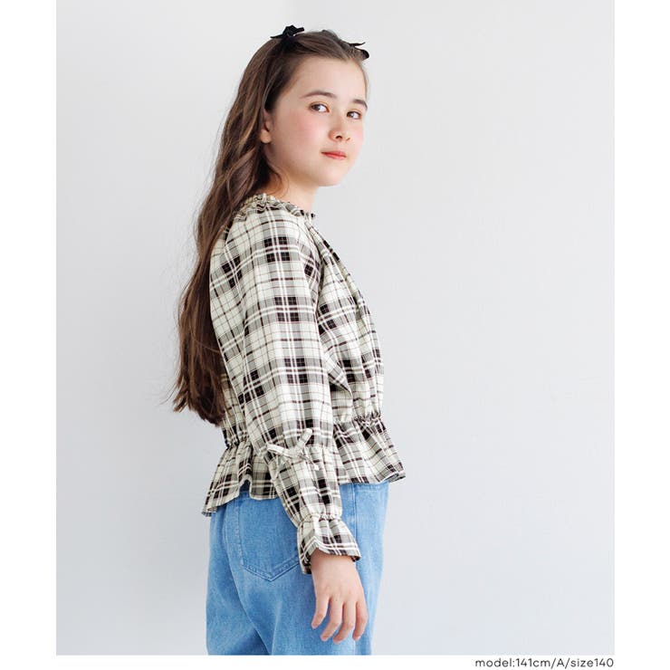 チェックフリルブラウス キッズ | coca | 詳細画像6 