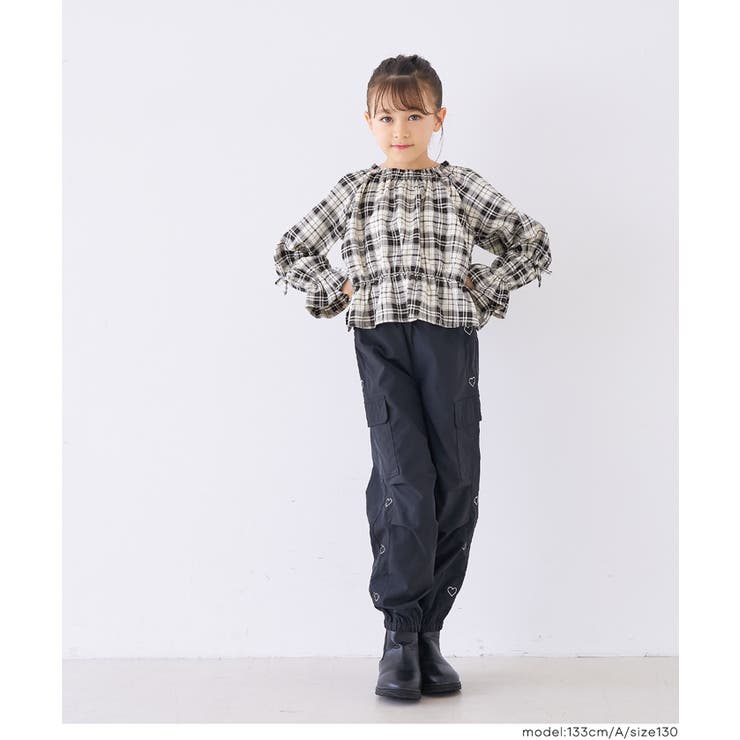 チェックフリルブラウス キッズ | coca | 詳細画像7 