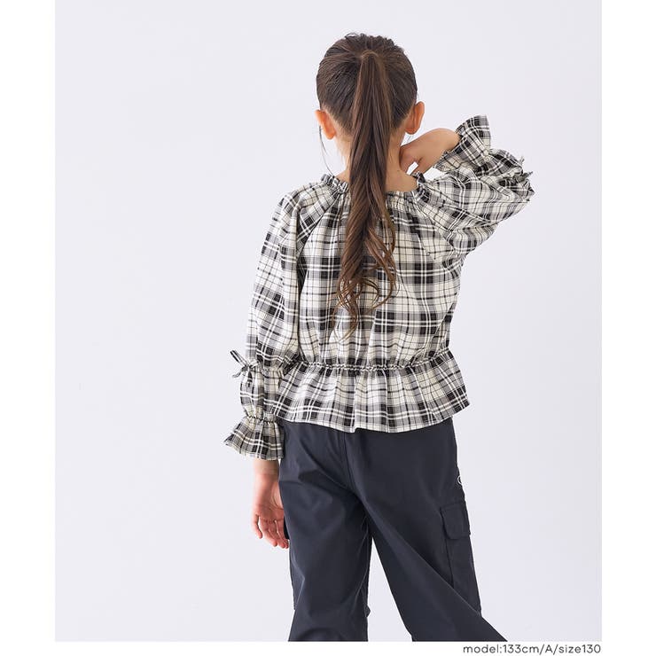 チェックフリルブラウス キッズ | coca | 詳細画像9 