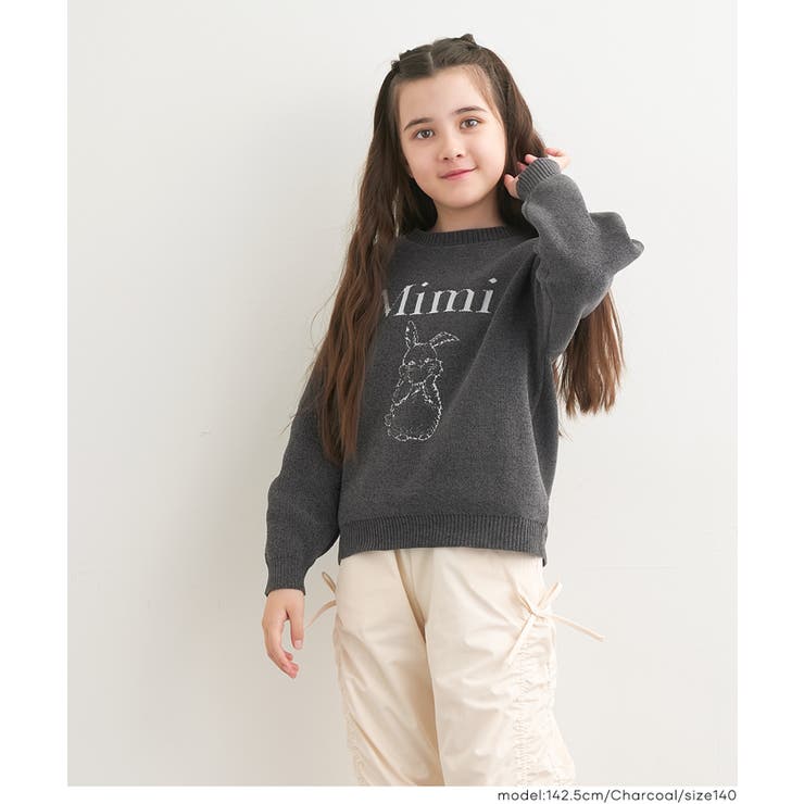 ［Charcoal］ | ポリウーリーウサギニットトップス | coca