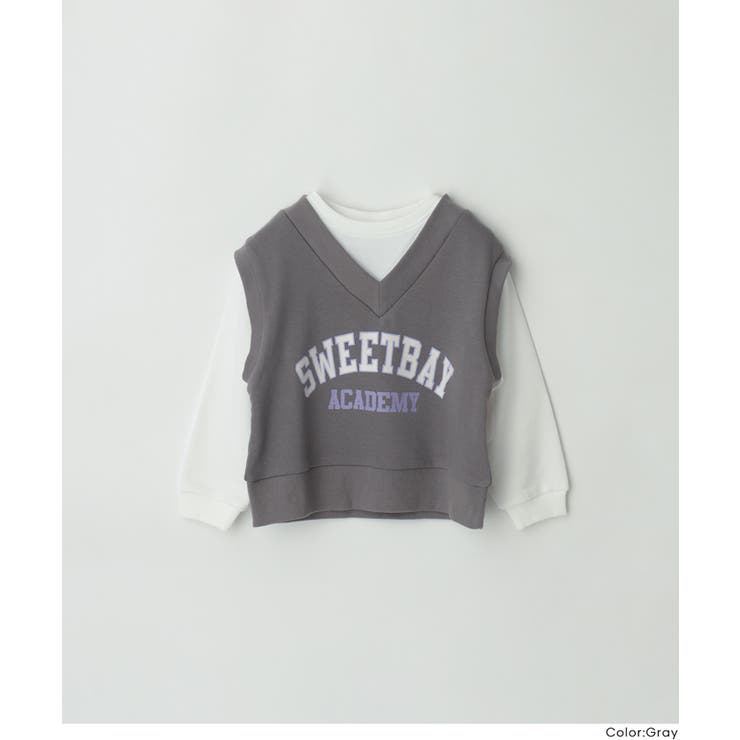 ベストレイヤードスウェットトップス | coca | 詳細画像14 