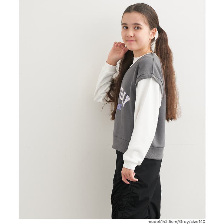 ベストレイヤードスウェットトップス | coca | 詳細画像8 