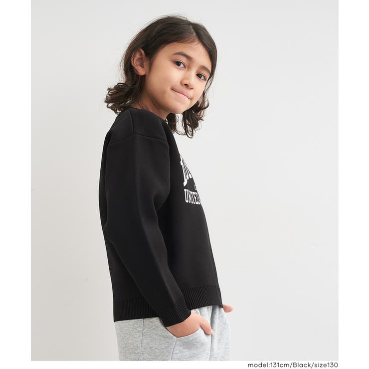 ポリウーリーロゴニットトップス | coca | 詳細画像12 