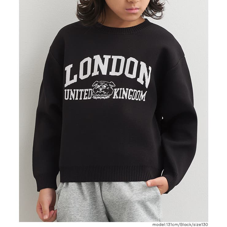 ポリウーリーロゴニットトップス | coca | 詳細画像13 