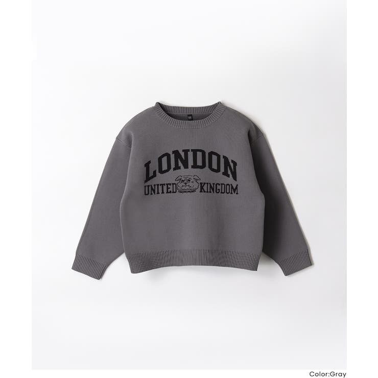 ポリウーリーロゴニットトップス | coca | 詳細画像15 