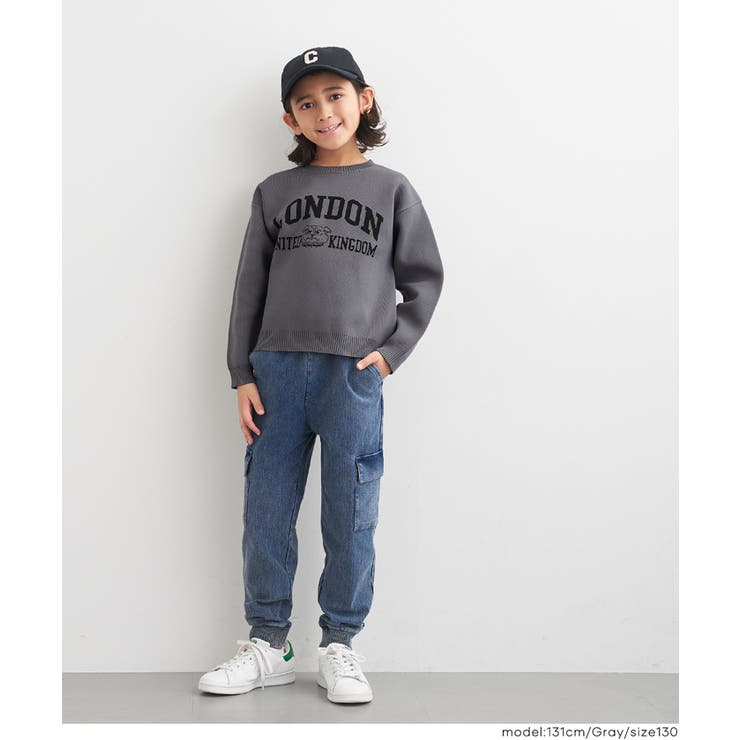 ポリウーリーロゴニットトップス | coca | 詳細画像2 