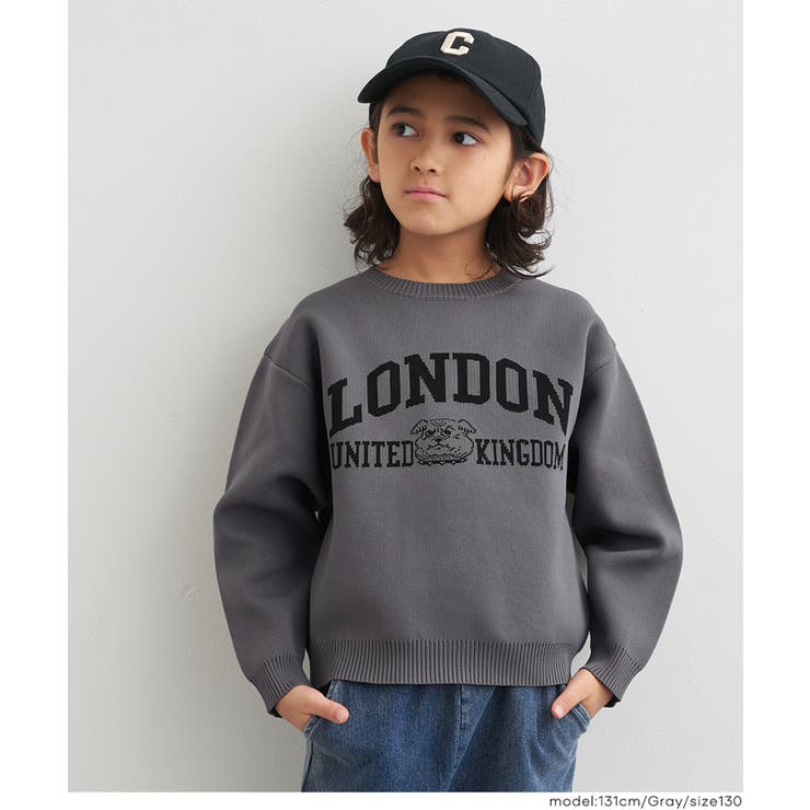 ポリウーリーロゴニットトップス | coca | 詳細画像5 