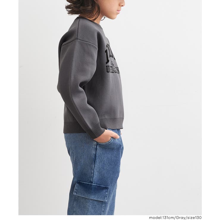 ポリウーリーロゴニットトップス | coca | 詳細画像6 