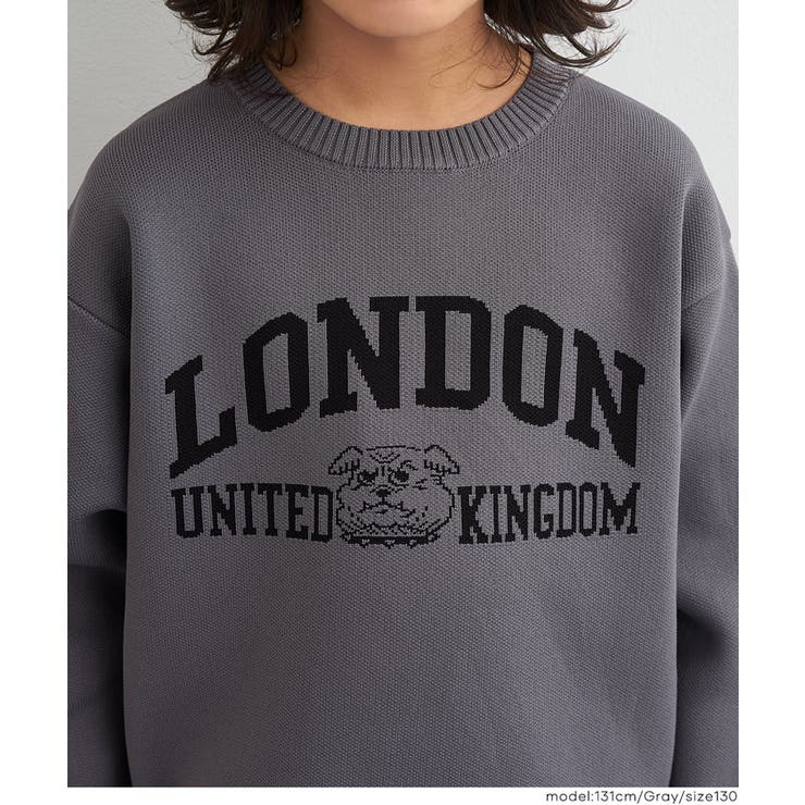 ポリウーリーロゴニットトップス | coca | 詳細画像7 