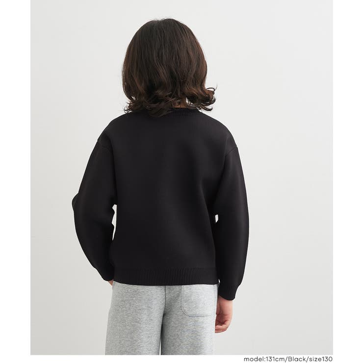 ポリウーリーロゴニットトップス | coca | 詳細画像10 