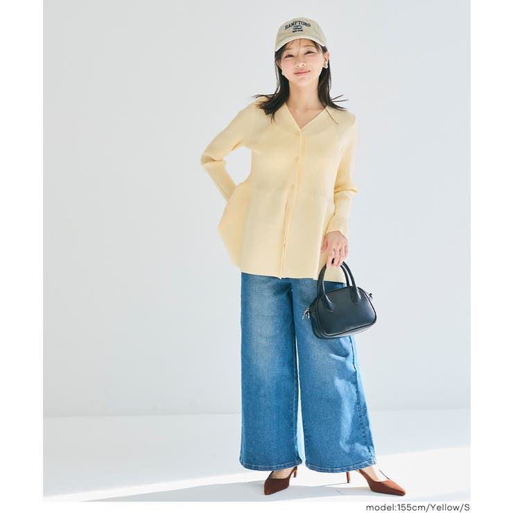 ペプラムニットチュニックカーディガン | coca | 詳細画像11 