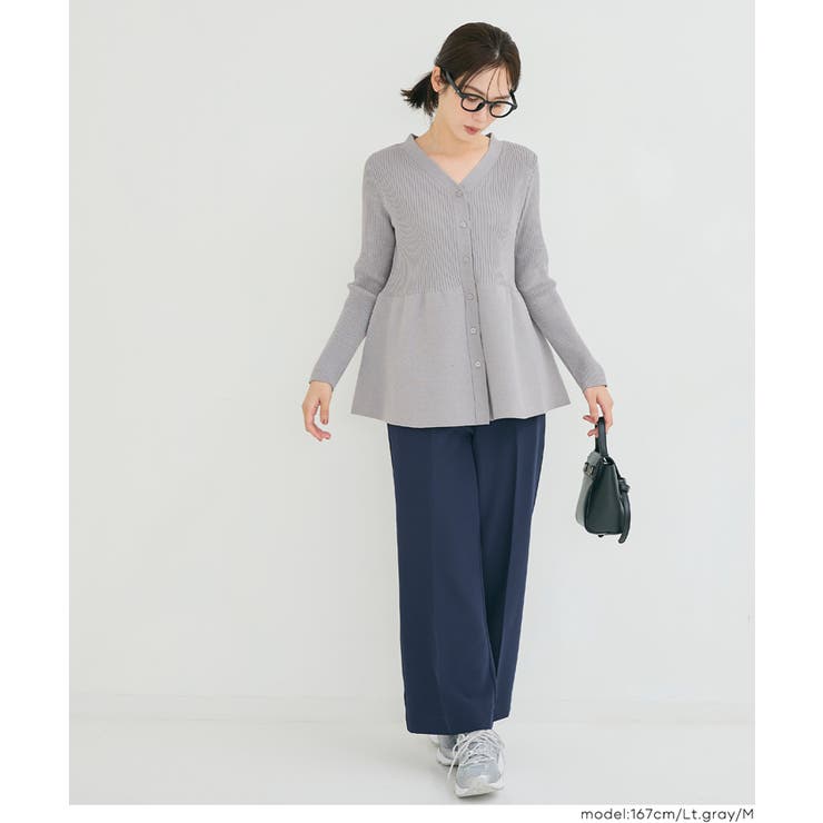 ペプラムニットチュニックカーディガン | coca | 詳細画像13 