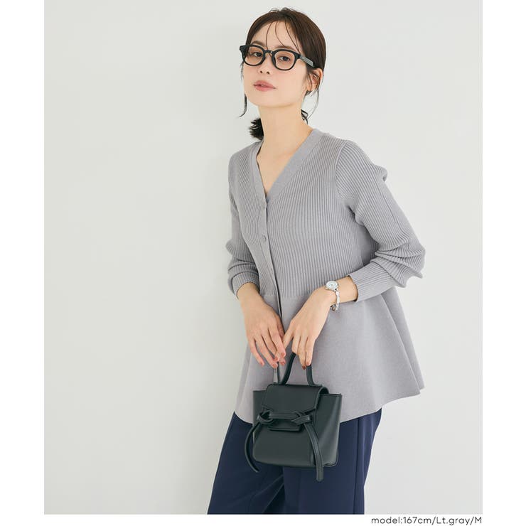 ペプラムニットチュニックカーディガン | coca | 詳細画像14 