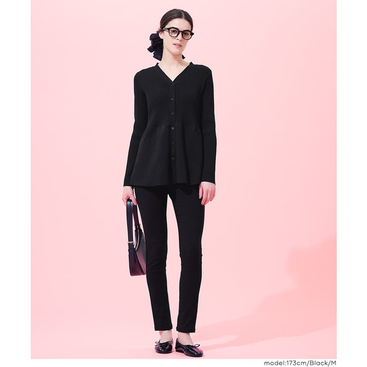 ペプラムニットチュニックカーディガン | coca | 詳細画像17 