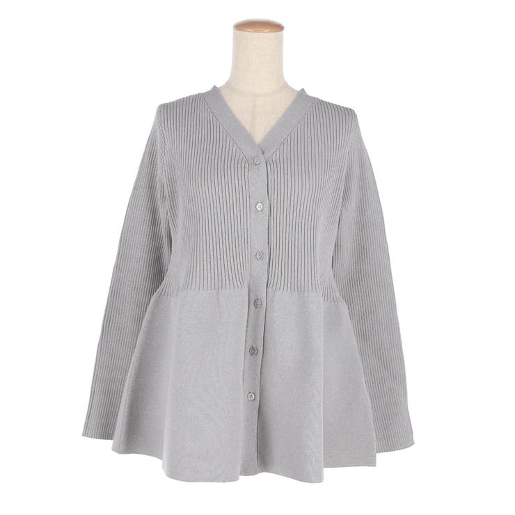 ペプラムニットチュニックカーディガン | coca | 詳細画像3 