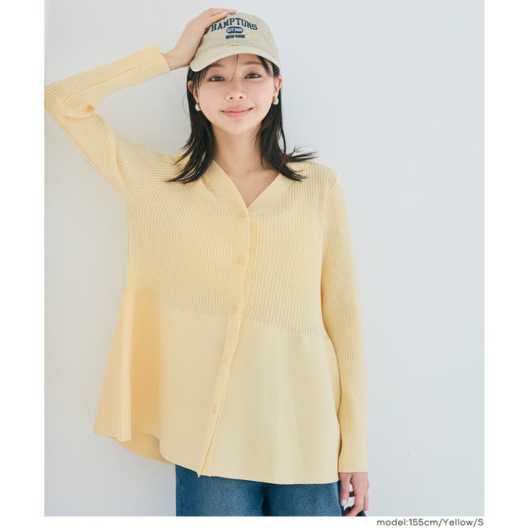 ペプラムニットチュニックカーディガン | coca | 詳細画像8 