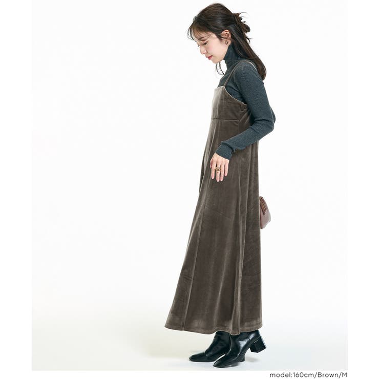 華やかさと抜け感を両立するベロアキャミワンピース | coca | 詳細画像16 